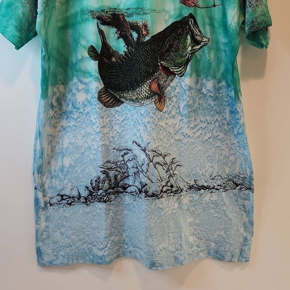 Vintage Fruit Of The Loom Tag Single Stitch Shirt Fishing Large Mouth Bass Sz XL - Picture 5 of 14